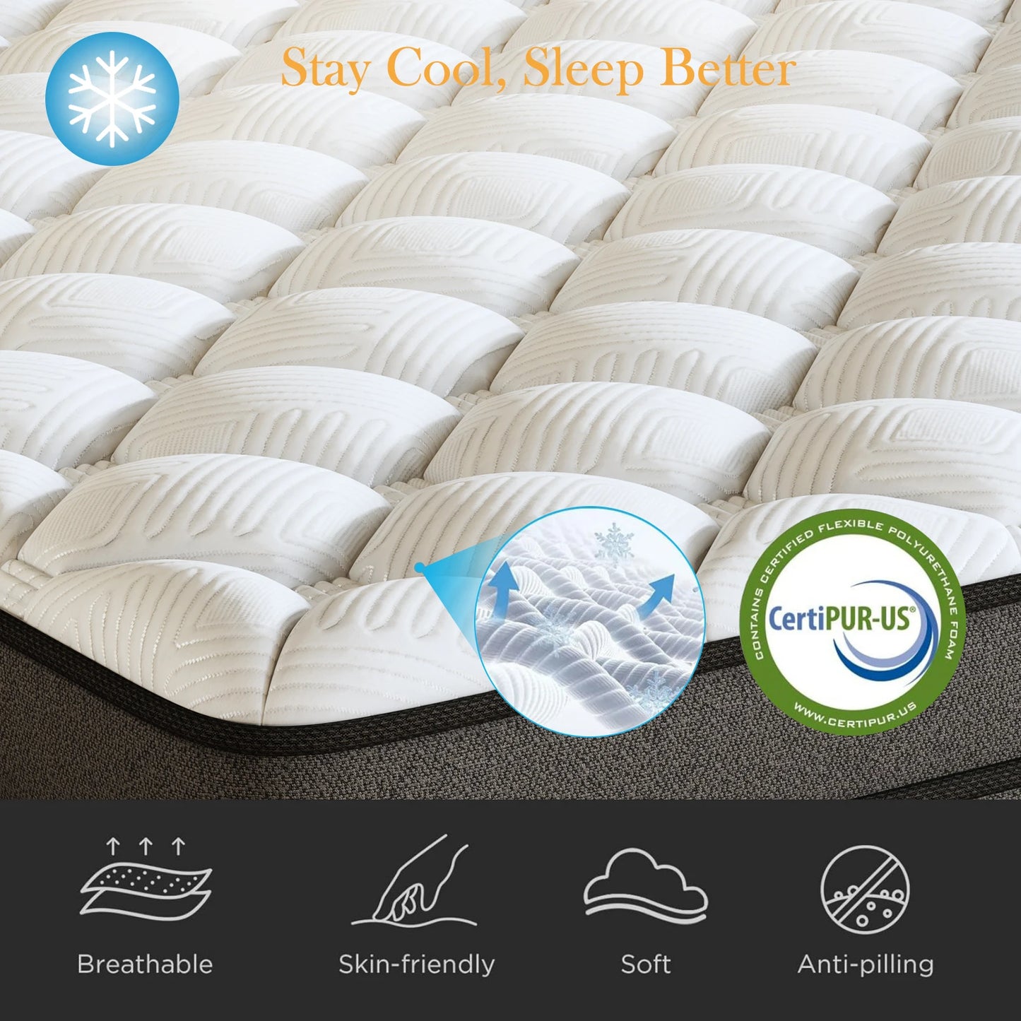 Cooling Gel Memory Foam Hybrid Mattress