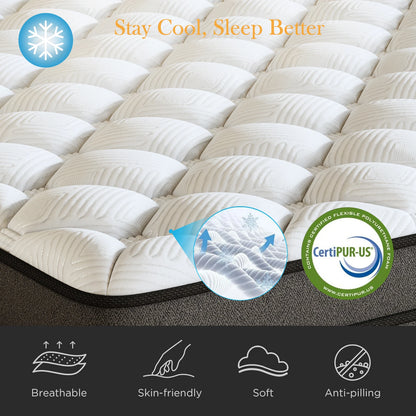 Cooling Gel Memory Foam Hybrid Mattress