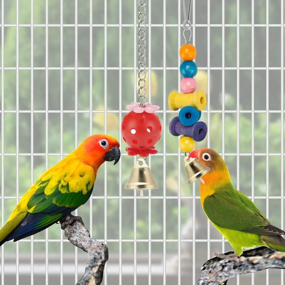 11-Piece Bird Cage Swings & Toys Set