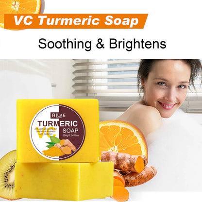 AILKE Natural Turmeric Exfoliating Soap Bar