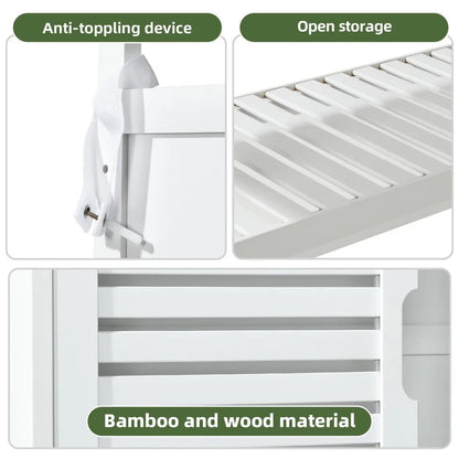 Bamboo Over Toilet Bathroom Storage Cabinet Shelves