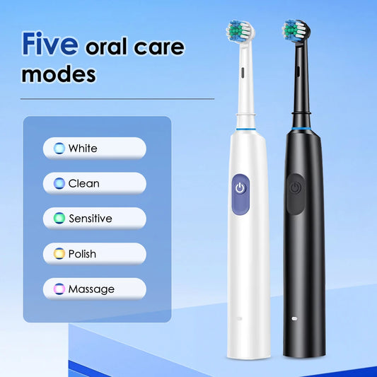 Electric Toothbrush Waterproof Smart Timer Rechargeable