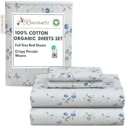 Organic Cotton Percale Cooling Sheet Set