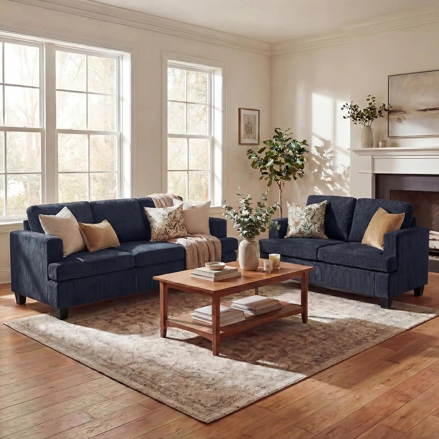 Cozy Cloud Deep Seat Chenille Sofa & Loveseat Set