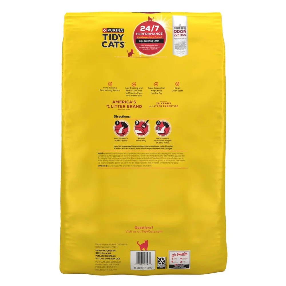 48lb Multi-Cat Non-Clumping Clay Litter Odor
