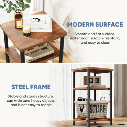 MCQ 3 Tier End Table Set of 2