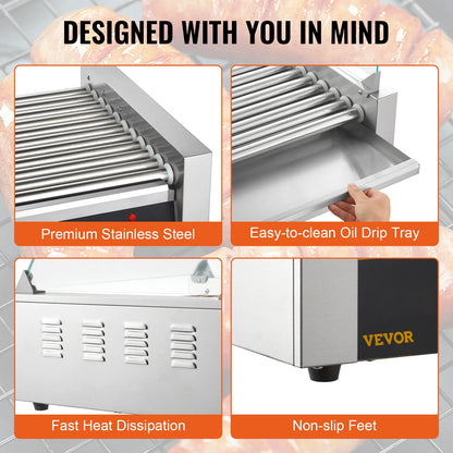 Commercial Hot Dog Roller Grill Machine Electric