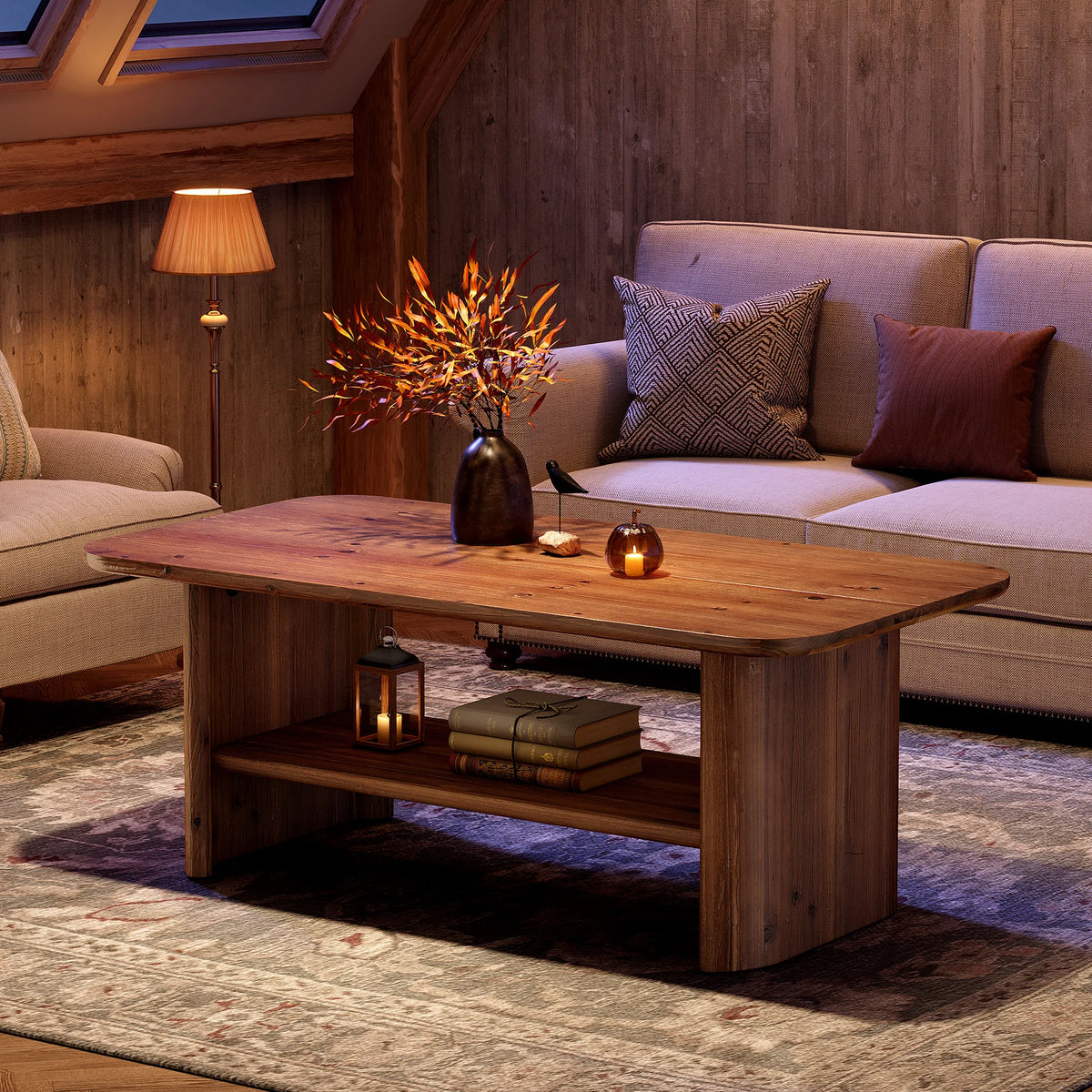 Solid Wood Coffee Table for Living Room