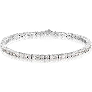 2mm Moissanite Tennis Necklace in 925 Sterling Silver | D VVS1 Brilliant Cut | Passes Diamond Tester with GRA Certificate