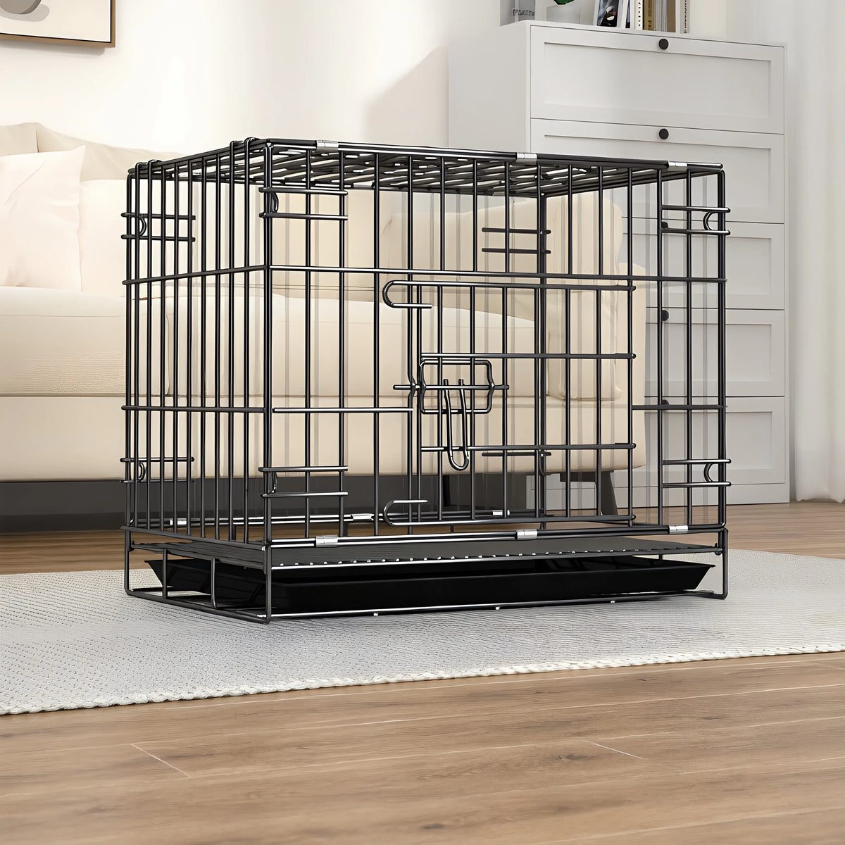 Thickened Foldable Dog Cage & Travel Kennel for Small to Large Dogs