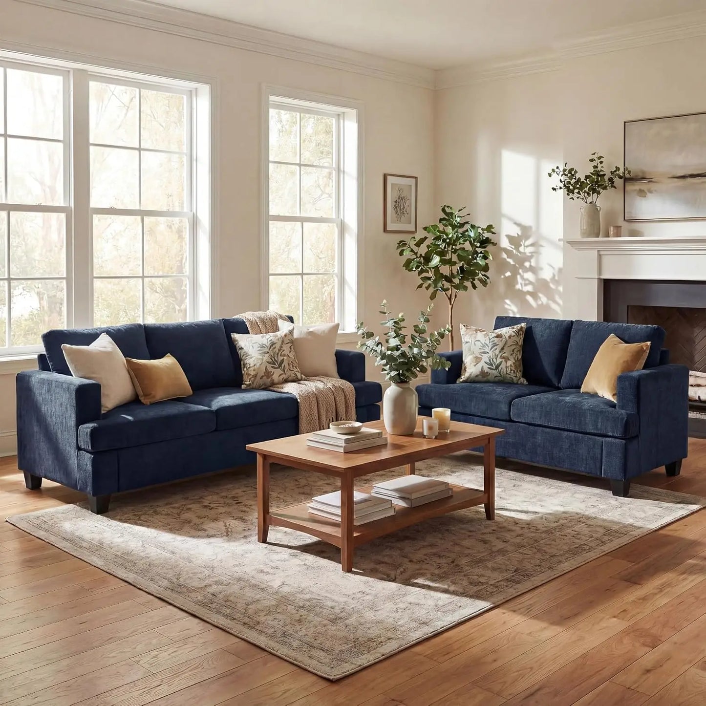 Cozy Cloud Deep Seat Chenille Sofa & Loveseat Set