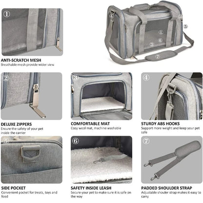 Airline Approved Soft-Sided Pet Carrier Backpack & Handbag
