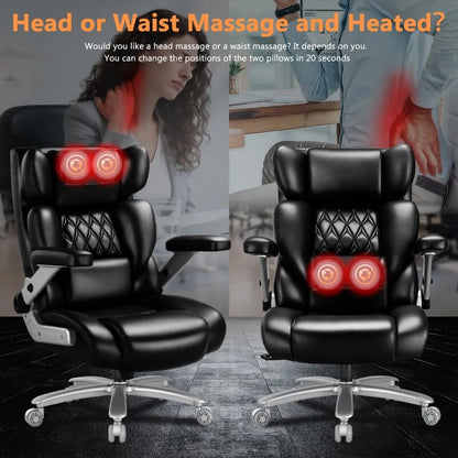 Big Tall 600lb Heated Massage Office Chair