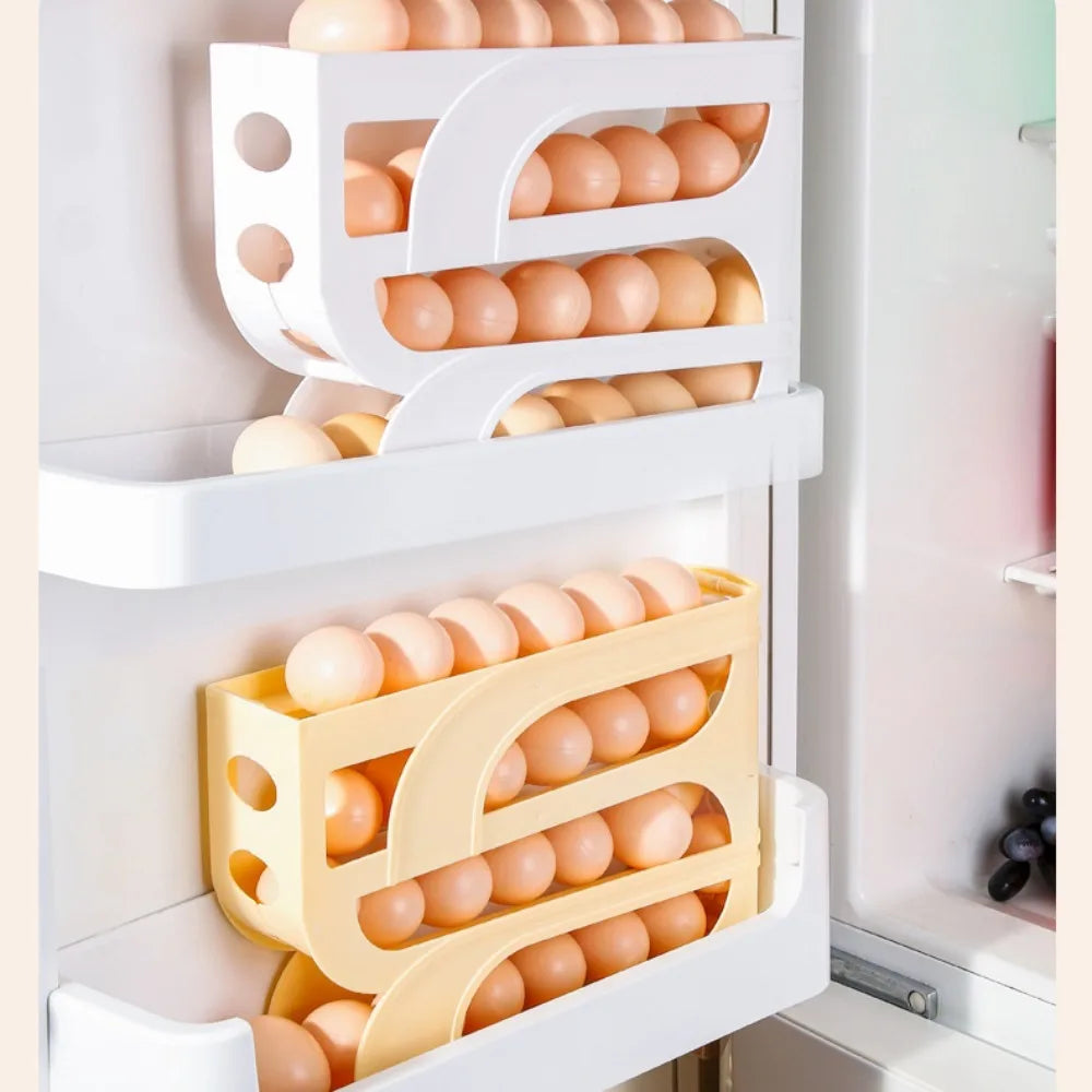 Automatic Rolling Egg Holder Storage Rack
