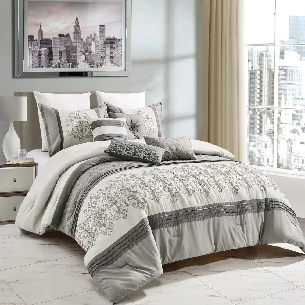 Luxury 7-Piece Full/Queen Comforter Set