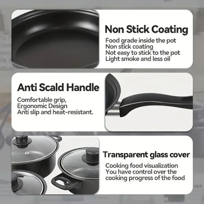 13-Piece Nonstick Induction Cookware Set with Utensils