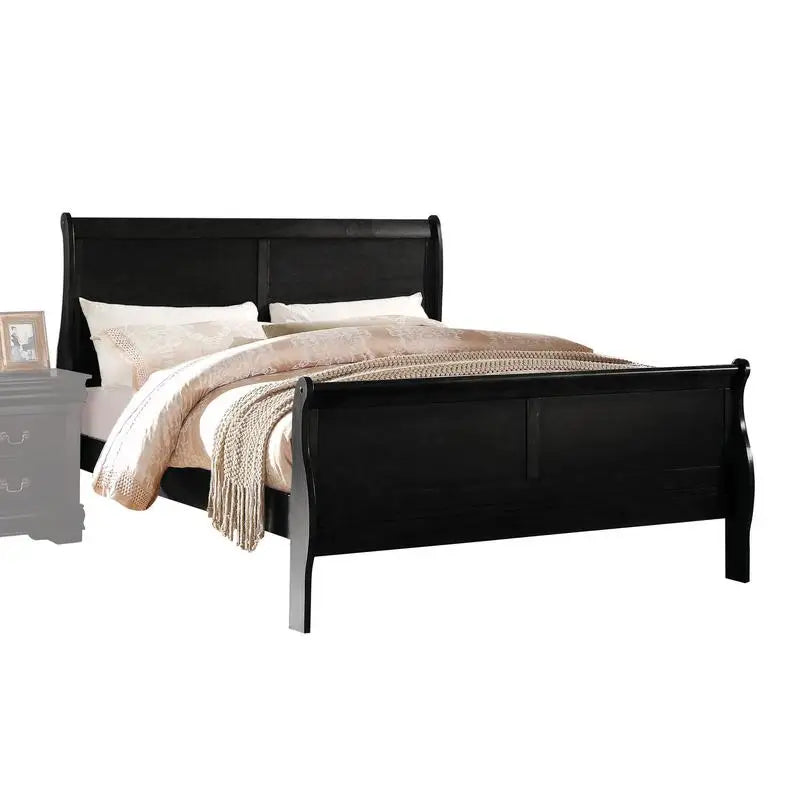 Black 2-Piece King Bedroom Set Modern