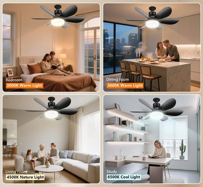 Smart LED Ceiling Fan Light with Remote