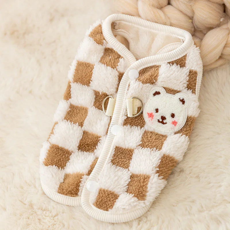 Plush Cat Puppy Winter Jacket Warm Pet Coat