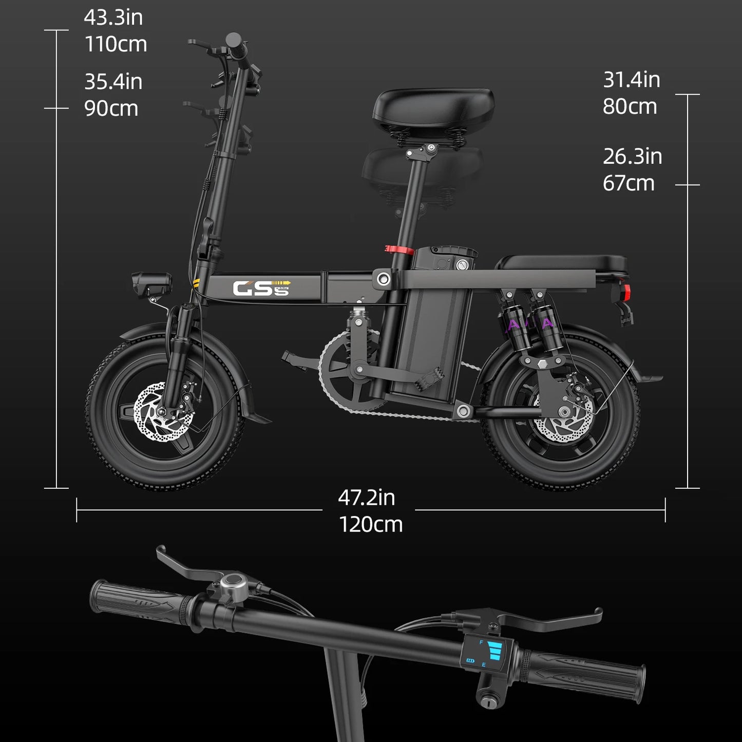 750W Folding Electric Bike Adult Commuter