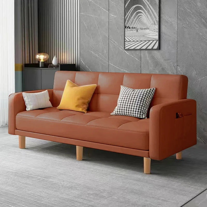 Modern Compact Folding Fabric Sofa Bed