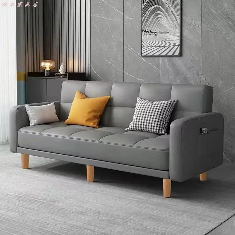 Modern Compact Folding Fabric Sofa Bed