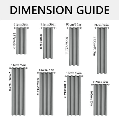 Modern 100% Blackout Solid Window Curtains