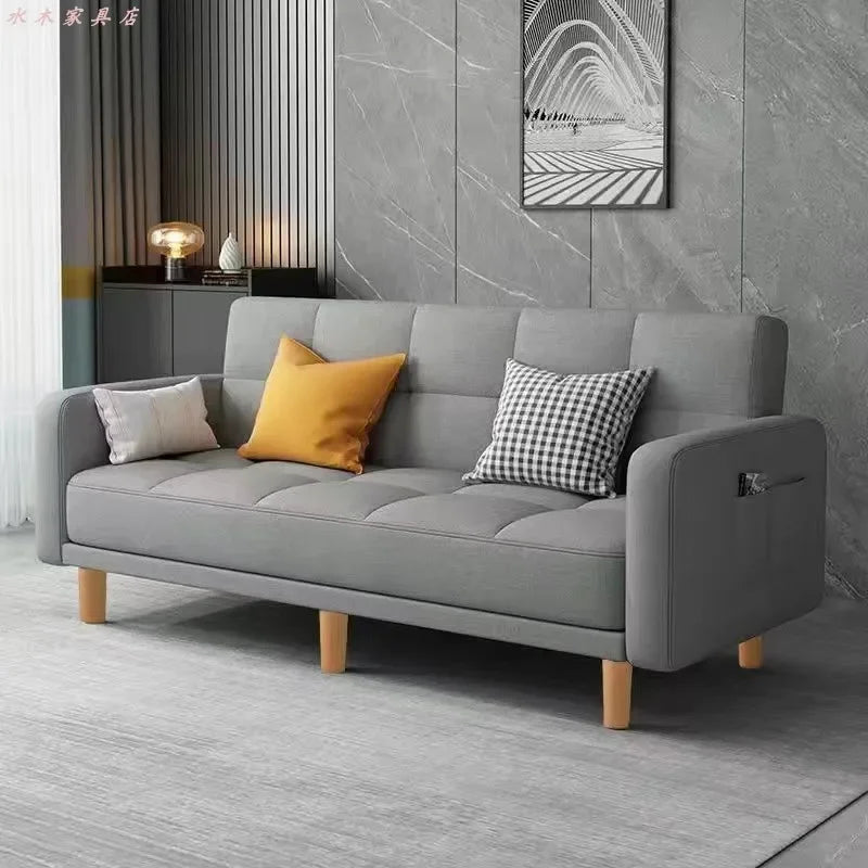 Modern Compact Folding Fabric Sofa Bed