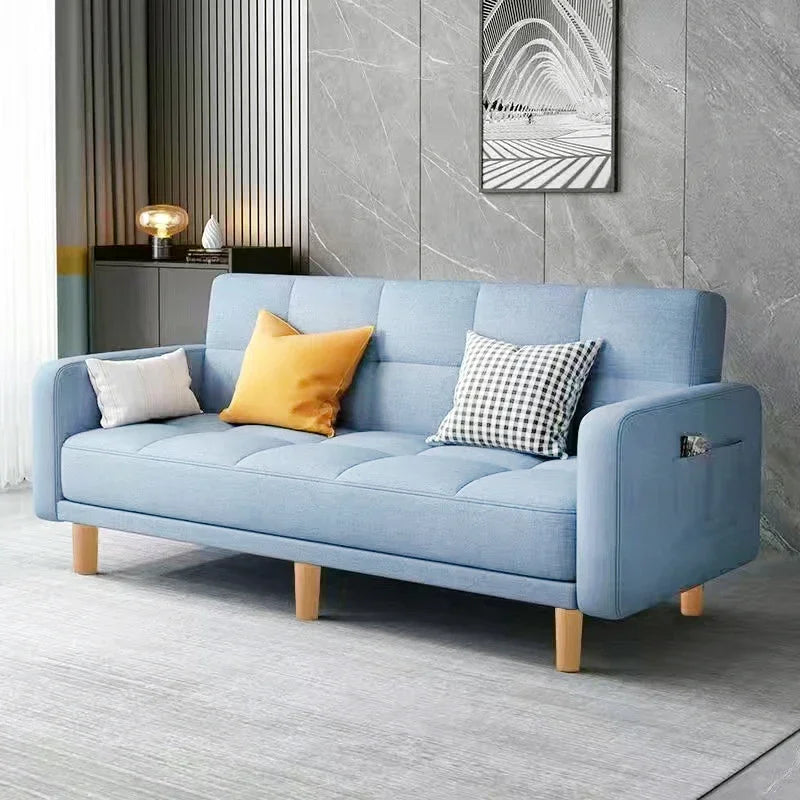 Modern Compact Folding Fabric Sofa Bed