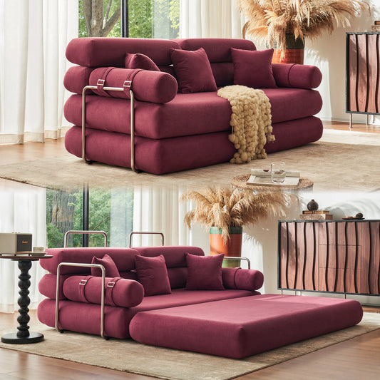 Convertible High-Back Sleeper Floor Sofa Bed