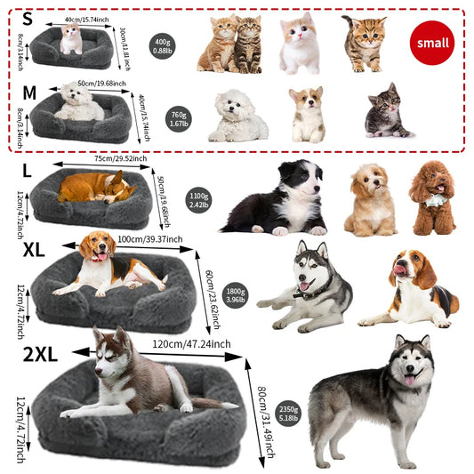 Orthopedic Dog Bed Large Dogs Plush Washable