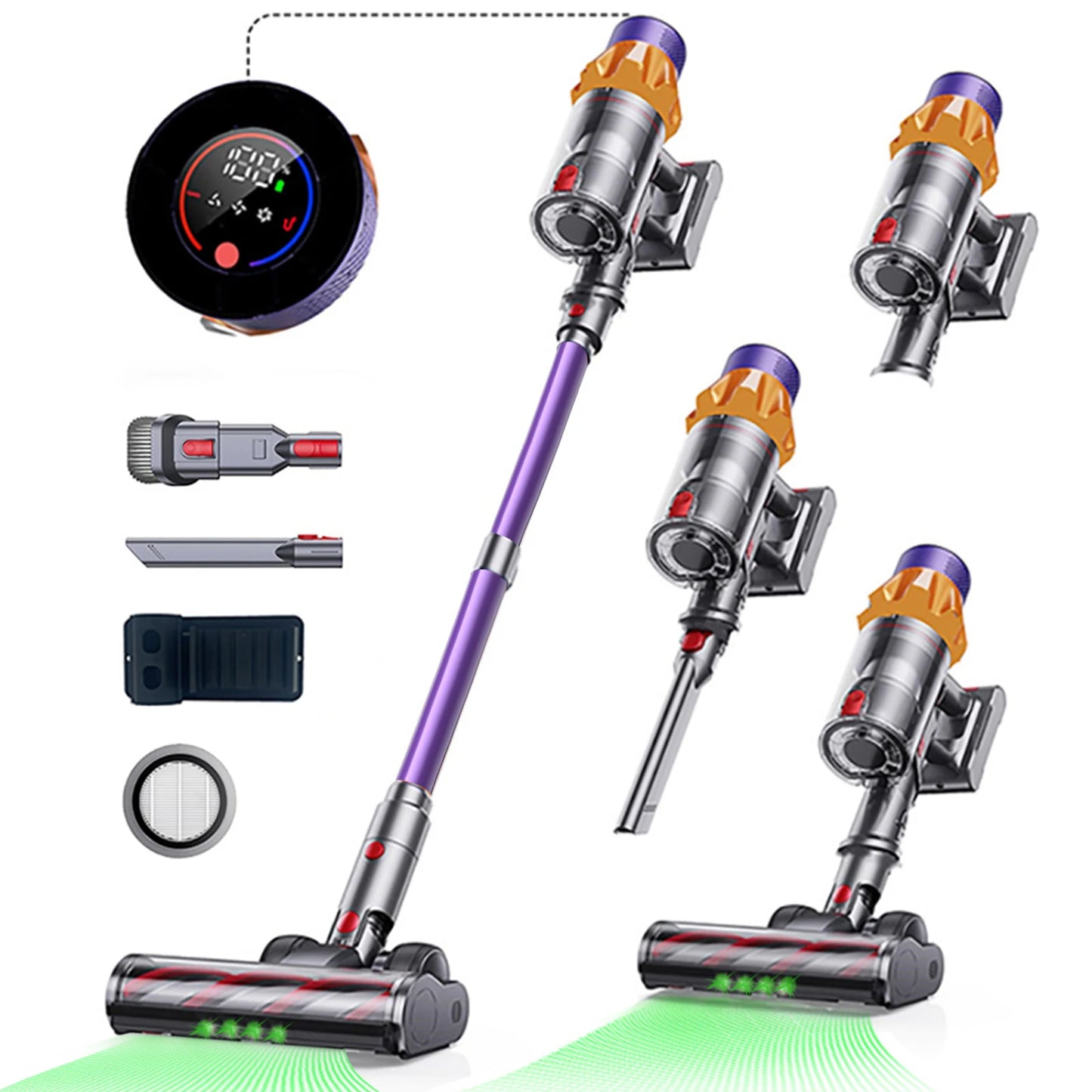 V18 Cordless Vacuum Cleaner 550W Powerful Suction