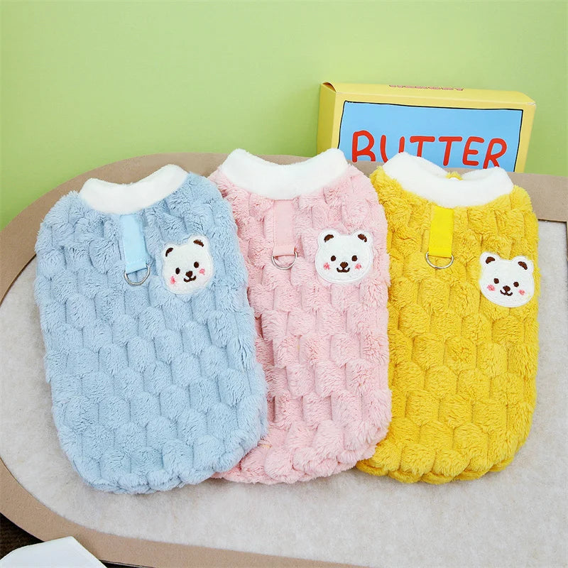 Plush Cat Puppy Winter Jacket Warm Pet Coat