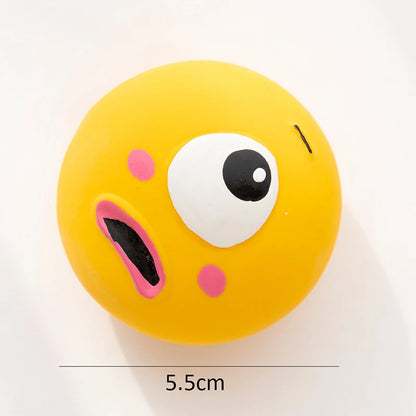 Durable Dog Chew Ball Squeaky Rubber Toy