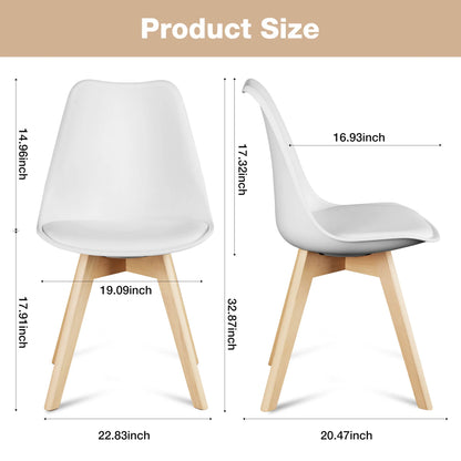 Modern PU Leather Dining Chairs Set of 4