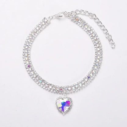 Luxury Adjustable Diamond Pet Collar Necklace