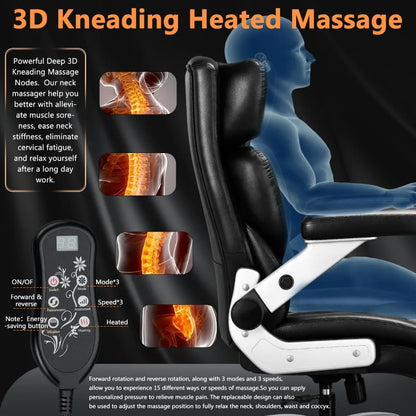 Big Tall 600lb Heated Massage Office Chair