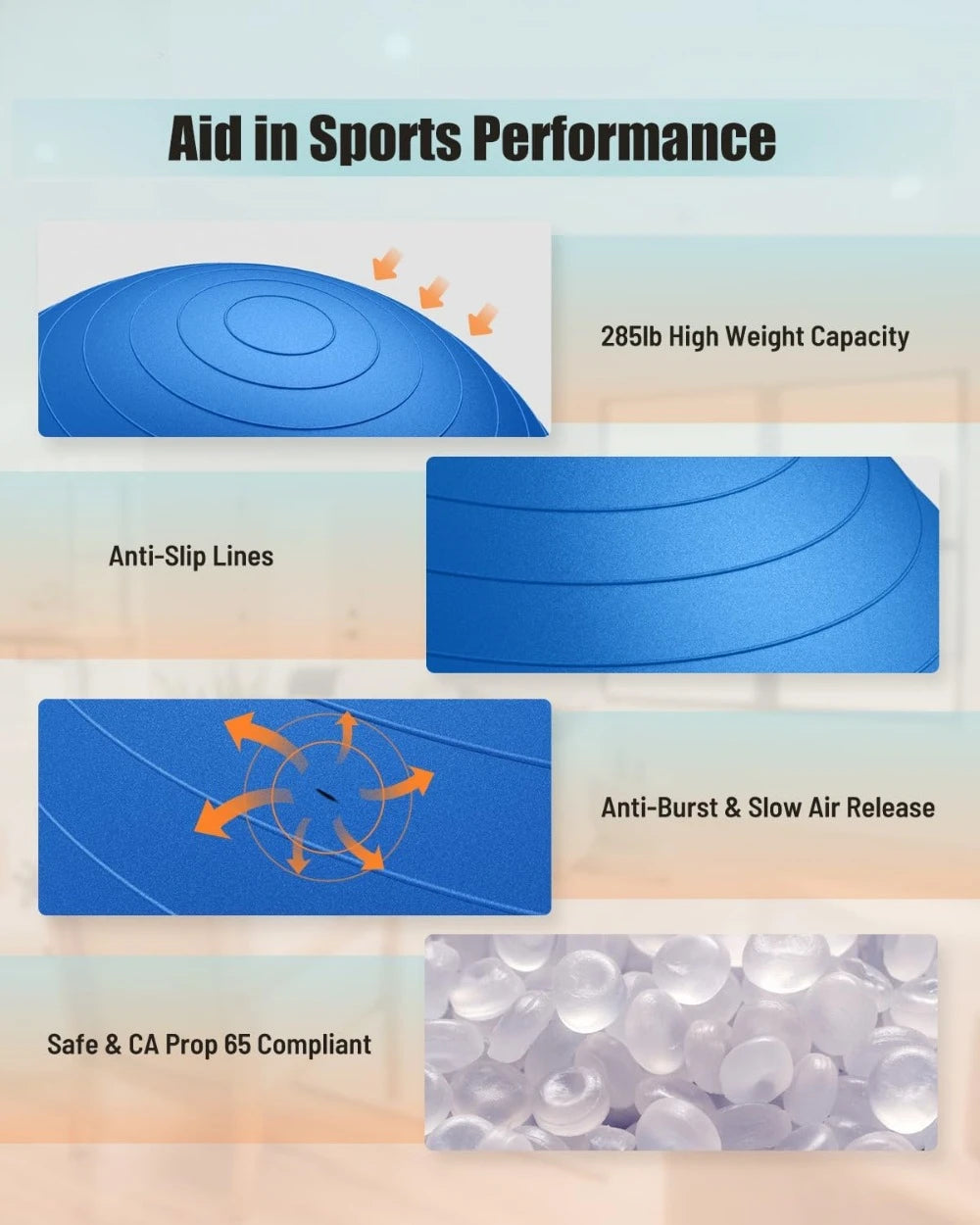 Anti-Slip Yoga Ball Stability Balance Exercise Chair