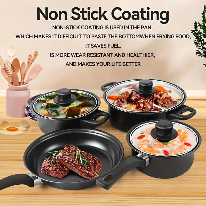13-Piece Nonstick Induction Cookware Set with Utensils