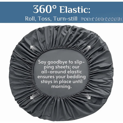 Dark Grey Queen Deep Pocket Sheet Set