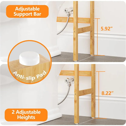 Over Toilet Storage 3-Tier Bamboo Organizer