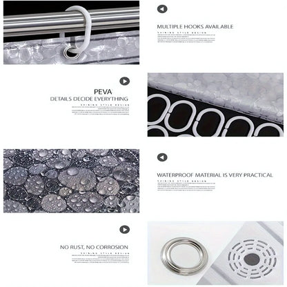 3D Pebble Pattern Heavy Duty Shower Liner