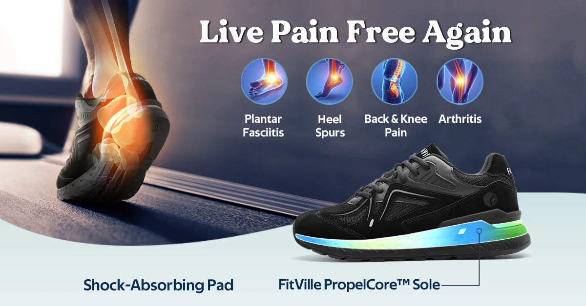 FitVille Extra Wide Arch Support Sneakers