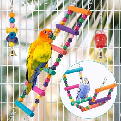 11-Piece Bird Cage Swings & Toys Set