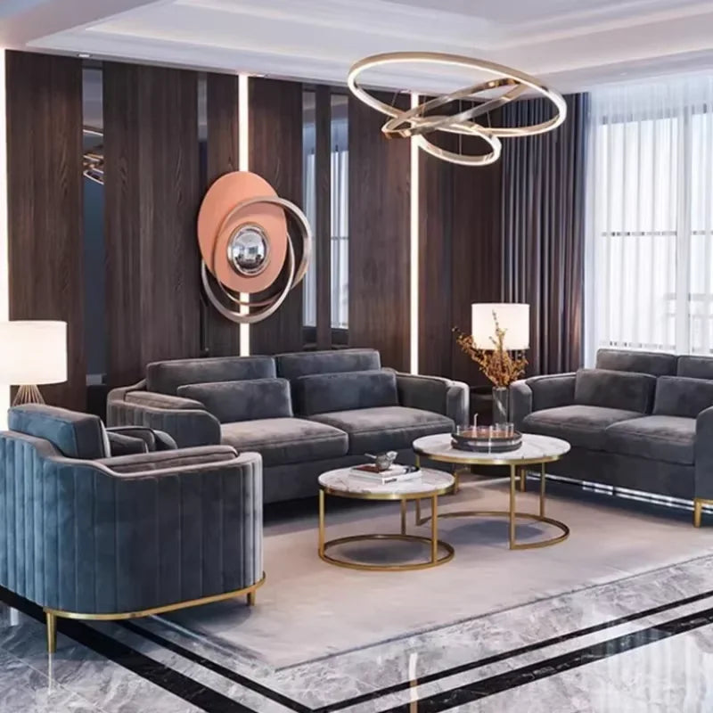 Luxury Emerald Green Velvet Sofa Set – Designer Floor Armchair & Sectional Lounge