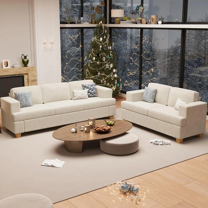 Cozy Cloud Deep Seat Chenille Sofa & Loveseat Set