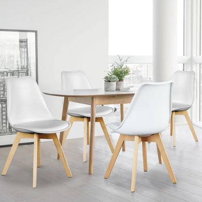 Modern PU Leather Dining Chairs Set of 4