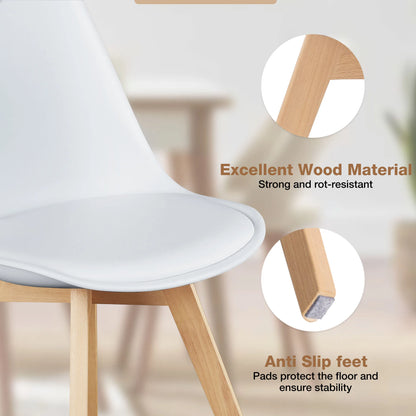 Modern PU Leather Dining Chairs Set of 4
