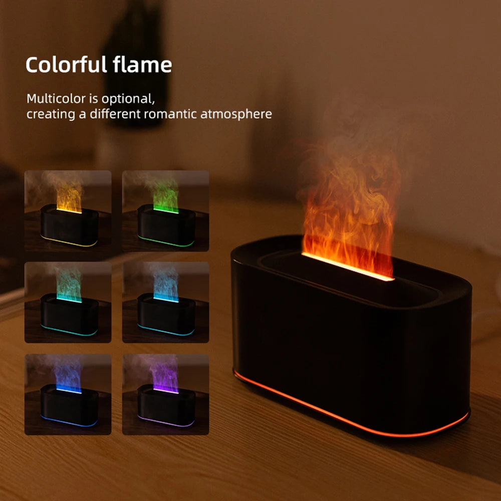 Flame Colorful LED Aroma Essential Oil Diffuse