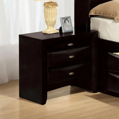 Contemporary King Bed with Nightstands Bookcase